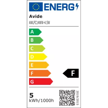 Avide LED kaitinamojo siūlelio žvakės lemputė 4,5W E14 šilta balta 2700K