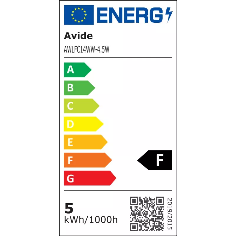 Avide LED kaitinamojo siūlelio žvakės lemputė 4,5W E14 šilta balta 2700K