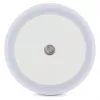 ENTAC LED naktinė lemputė 0,5W apvali šilta balta su prieblandos jutikliu