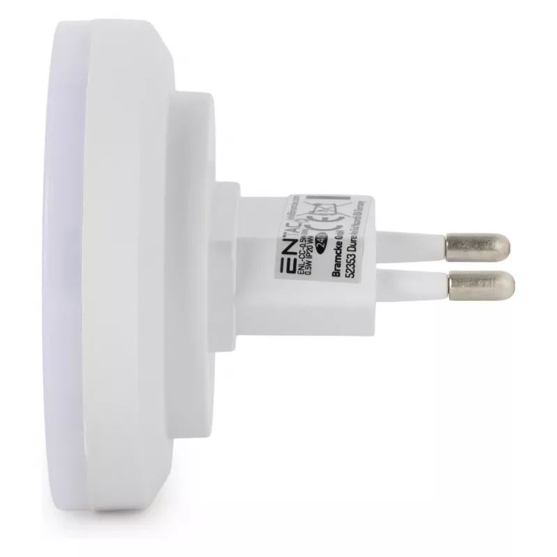 ENTAC LED naktinė lemputė 0,5W apvali šilta balta su prieblandos jutikliu