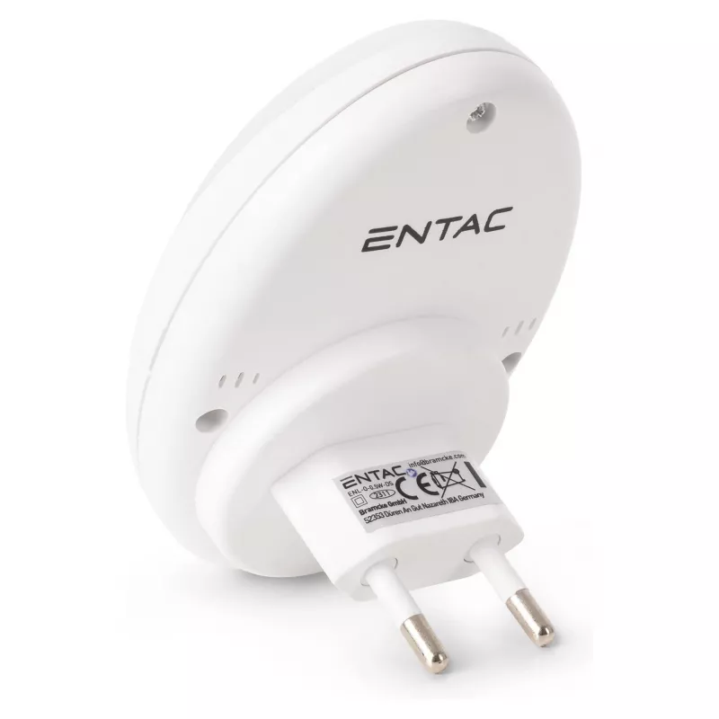ENTAC LED naktinė lemputė 0,5W ovali šilta balta su prieblandos jutikliu