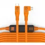 Tether Tools TetherPro USB-C į USB-C stačiu kampu oranžinis 9,4 m