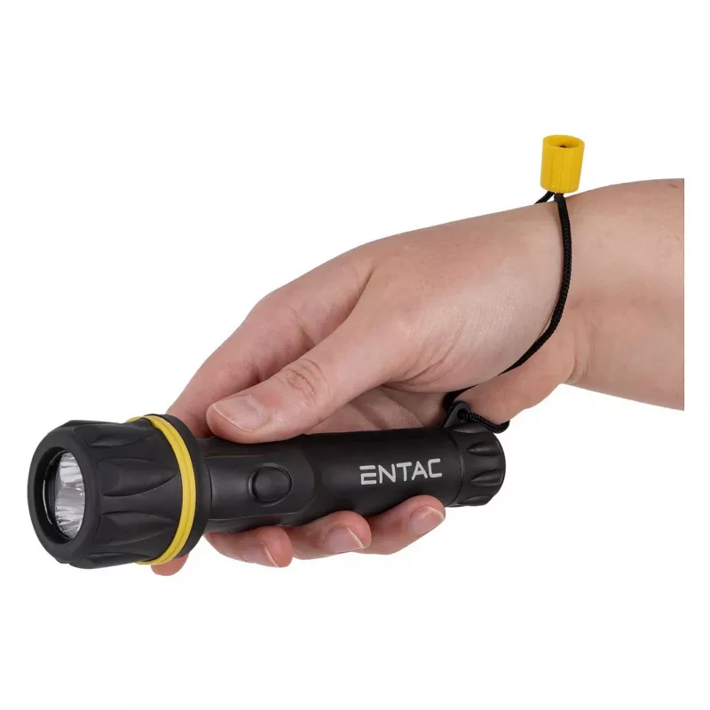 ENTAC EFL-2AA-PL LED žibintuvėlis 2xAA ABS plastikas juodas 30 liumenų