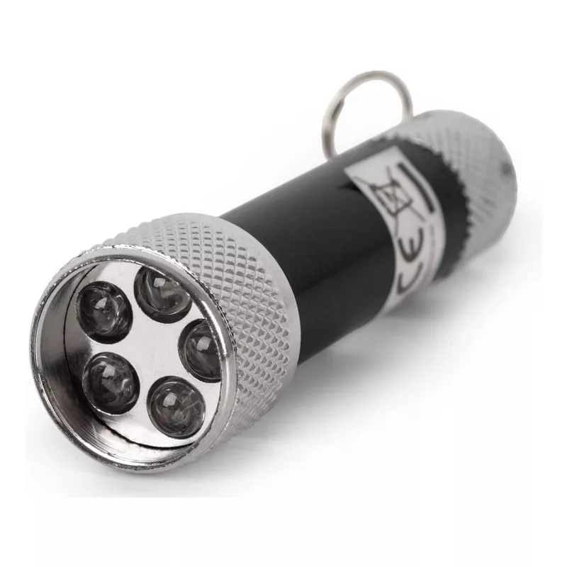 ENTAC 5 LED raktų pakabuko žibintuvėlis juodas