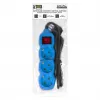 ENTAC Power Strip 3-Way 1.5m Switch Blue