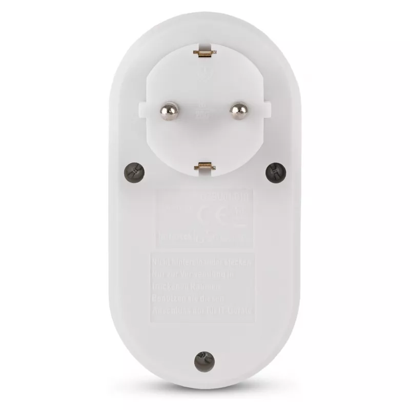 ENTAC sieninis kištukinis adapteris su 2x USB-A balta