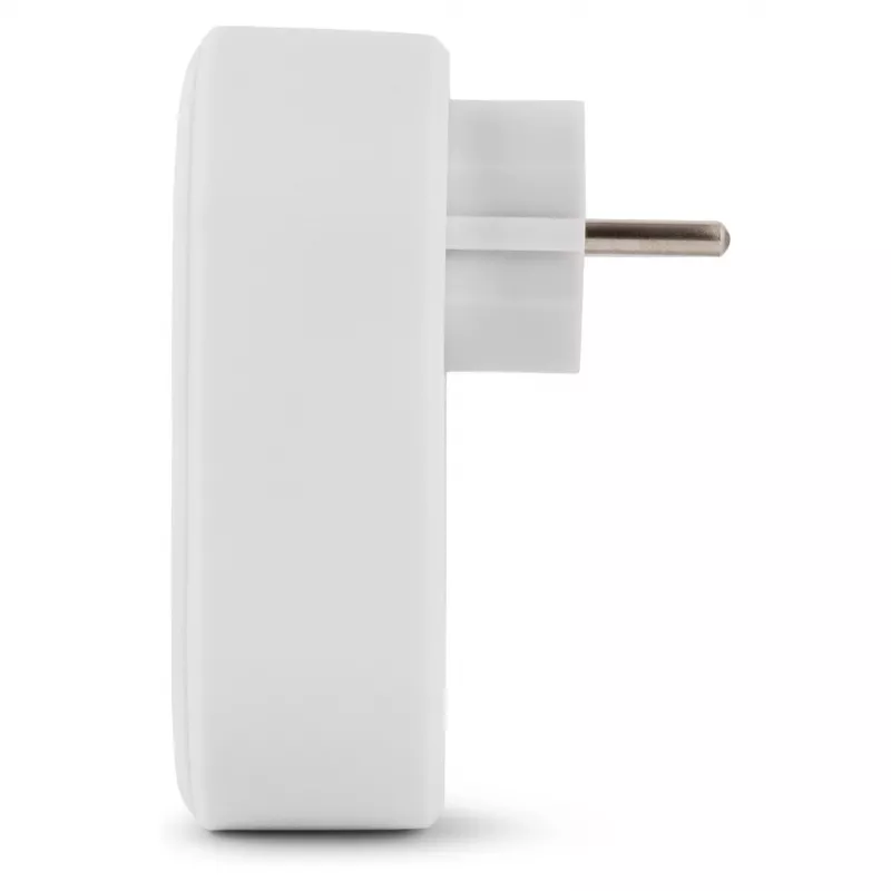 ENTAC sieninis kištukinis adapteris su 2x USB-A balta