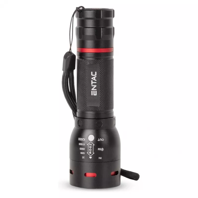 ENTAC EFL-ZOOM-5W-ALU Zoomable LED Flashlight 350 Lumens Black