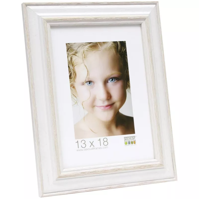Deknudt S221H1 Picture Frame A4 21x29.7 cm MDF Wood White Beige Reversible