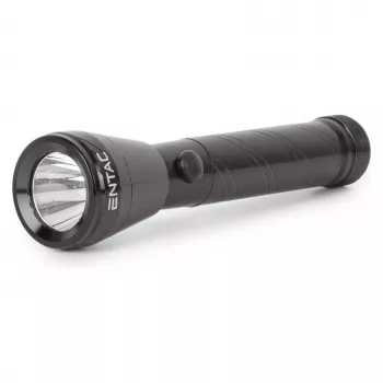 ENTAC 1W LED žibintuvėlis, aliuminis, juodas, AA baterija