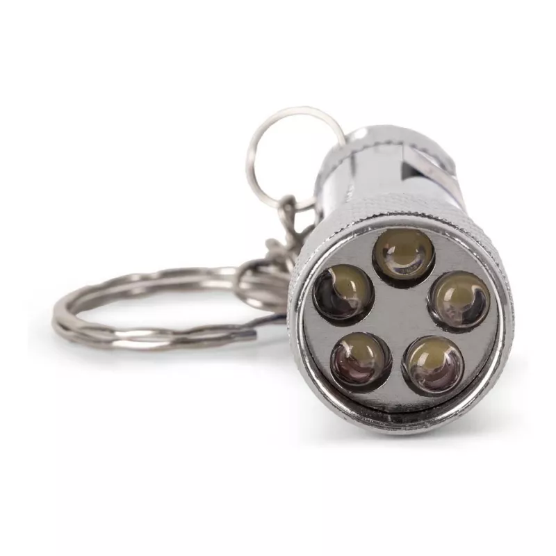 ENTAC 5 LED Keychain Flashlight Silver