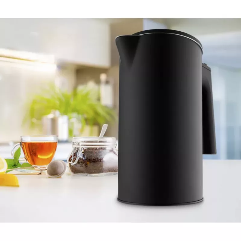 MEDION MD 12106 Elektrinis virdulys 1.5L 2200W Juodas Nerūdijantis plienas Šildymo palaikymo funkcija