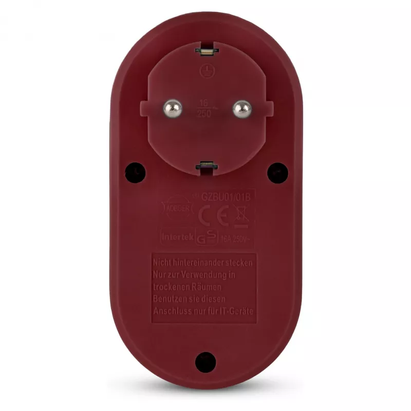 ENTAC sieninis kištukinis adapteris su 2x USB-A bordo spalvos