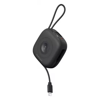 Charmast Powerbank W1205 10000mAh Black su belaidžiu įkrovimu