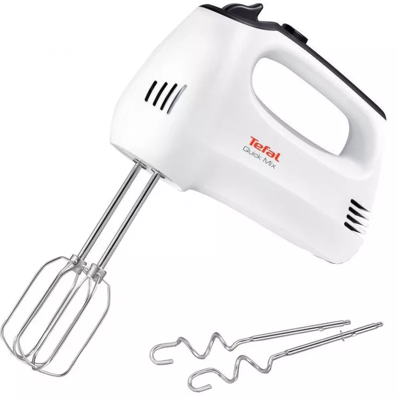 TEFAL HT3101 QuickMix Rankinis plaktuvas, 300 W, 5 greičių, turbo, baltas