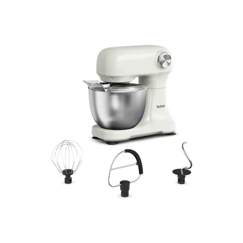 TEFAL QB140AF0 Bake Easy Stovinis Maišytuvas, 500 W, 12 Greičių, 3,5 L Dubuo, Smėlio Spalvos