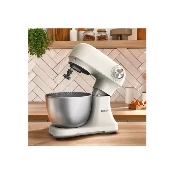 TEFAL QB140AF0 Bake Easy Stovinis Maišytuvas, 500 W, 12 Greičių, 3,5 L Dubuo, Smėlio Spalvos