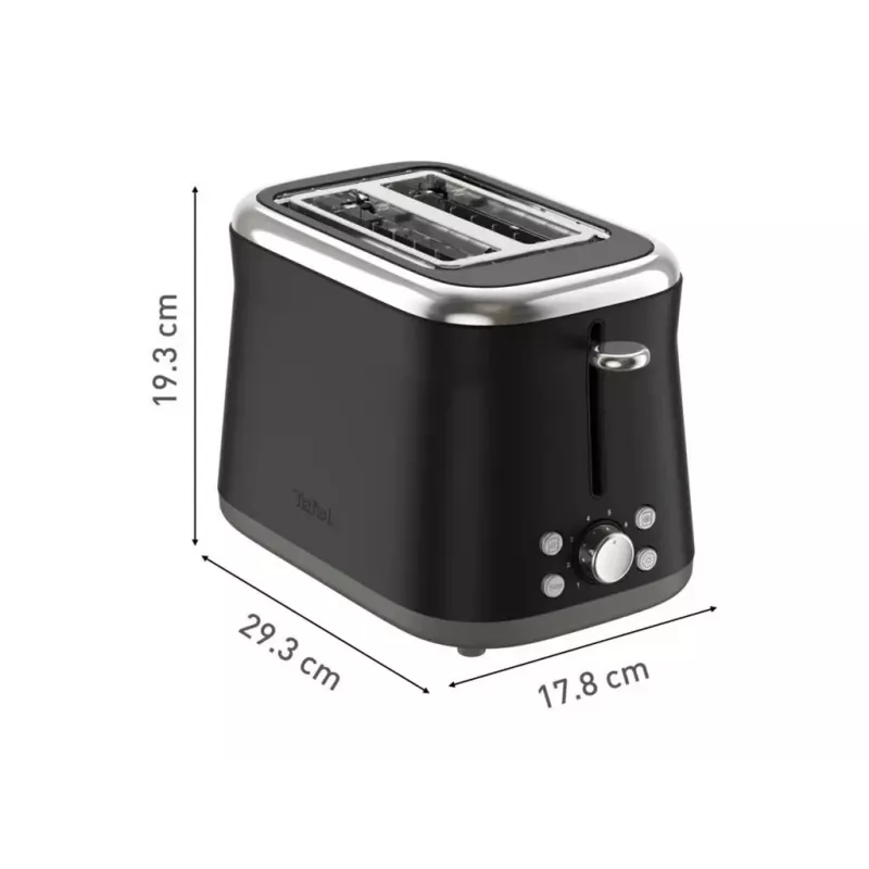 TEFAL Skrudintuvas TT7208E0 Collection Retro 850 W 2 angos Nerūdijantis plienas Juoda