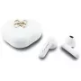 Guess 4G Metal Logo True Wireless Stereo Bluetooth Ausinės su Įkrovimo Dėklu (Balta)