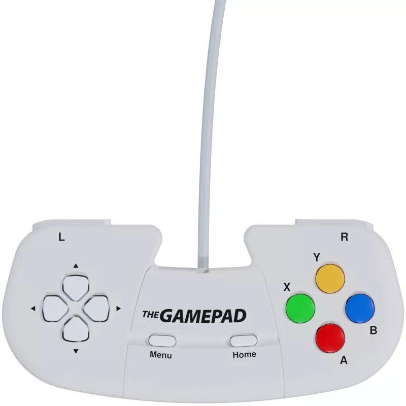 Retro Games The Gamepad White - Wired USB Gamepad, skirtas PC, Mac, ZX Spectrum, THEC64, THEA500 Mini - Skaitmeninis D-Pad, 10 mygtukų, 1,8 m laidas