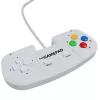 Retro Games The Gamepad White - Wired USB Gamepad, skirtas PC, Mac, ZX Spectrum, THEC64, THEA500 Mini - Skaitmeninis D-Pad, 10 mygtukų, 1,8 m laidas