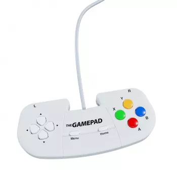 Retro Games The Gamepad White - Wired USB Gamepad, skirtas PC, Mac, ZX Spectrum, THEC64, THEA500 Mini - Skaitmeninis D-Pad, 10 mygtukų, 1,8 m laidas
