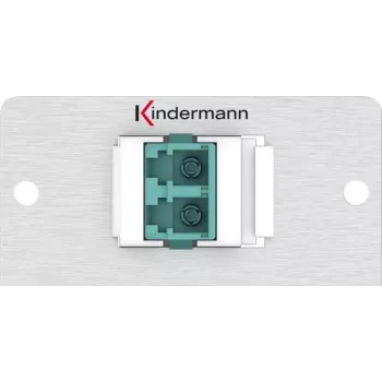 Kindermann Konnect alu 50 Blank Module - Snap-In Faceplate, Anodized Aluminum, Silver