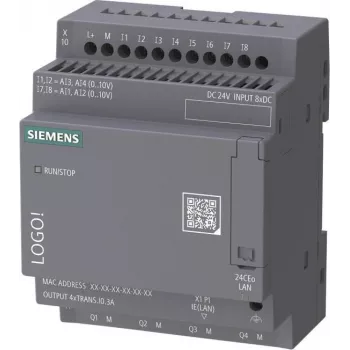 Siemens LOGO! 24 CEo bazinis modulis be ekrano, DC 24V