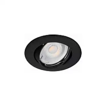 SYNERGY21 LED įleidžiamasis prožektorius Phos sukamasis apvalus juodas CCT perjungiamas 7W 550lm