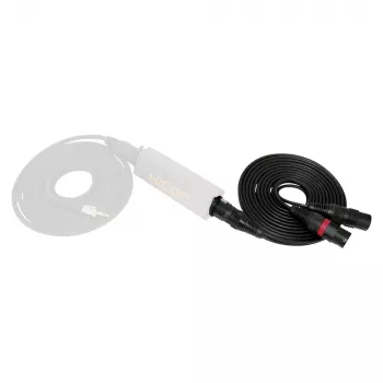 Sommer Cable SC-Peacock MKII DMX adapterio kabelis, 2 x 0,22 mm², XLR 3 kontaktų kištukas – XLR 5 kontaktų lizdas, HICON, juodos spalvos, 5 m (PCGU-0500-SW)
