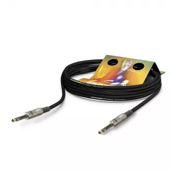 Sommer Cable Stage 22 Highflex komutacinis (patch / insert) kabelis, 2 x 0,22 mm², 6,3 mm stereo kištukas – 6,3 mm stereo kištukas, HICON, juodos spalvos, 2,5 m (SG2S-0250-SW)