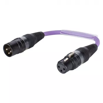 Sommer Cable adapterio kabelis, XLR 3 kontaktų kištukas – XLR 3 kontaktų lizdas, violetinės spalvos, 0,15 m (SGHXU0015-VI)