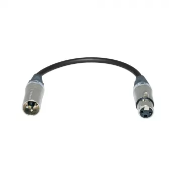 Sommer Cable adapterio kabelis, XLR 3 kontaktų kištukas – XLR 3 kontaktų lizdas, NEUTRIK, pilkos spalvos, 0,2 m (SGZ9-20-200-0020)