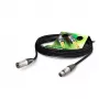 Sommer Cable SC-Primus mikrofono kabelis, 2 x 0,50 mm², XLR 3 kontaktų lizdas – XLR 3 kontaktų kištukas, NEUTRIK, juodos spalvos, 20 m (PRMFU2000-SW)