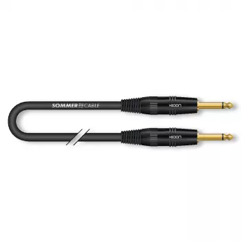 Sommer Cable SC-Spirit LLX instrumentinis kabelis 3,0 m - juodas - HICON Jack TS Mono