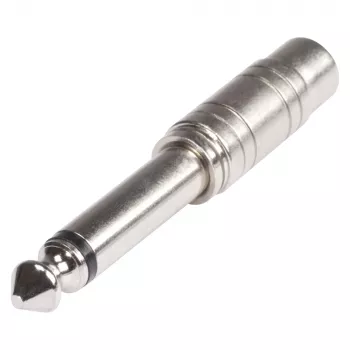 Sommer Cable HICON adapteris, 6,3 mm mono kištukas – RCA lizdas, tiesus, chromo spalvos (HI-JM6CI-MF)