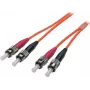 EFB Elektronik ECOFIBER Duplex Jumper ST-ST OM1 62.5/125µm LSZH Orange 3.0mm 20m