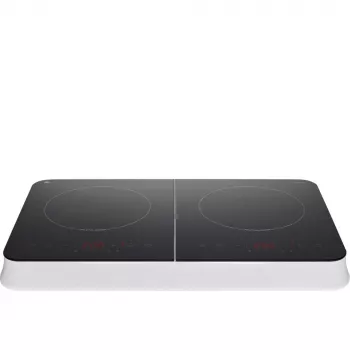 MEDION LIFE Double Induction Cooktop MD18493 (Juoda, 3500 W, 2x 20 cm)