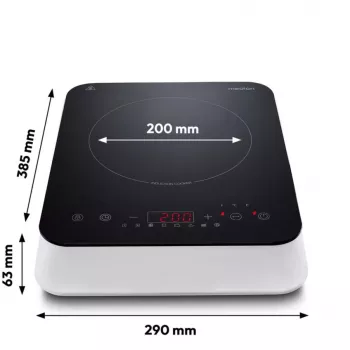 MEDION LIFE Induction Hob MD 18490 (Juoda/Balta, 2000 W)