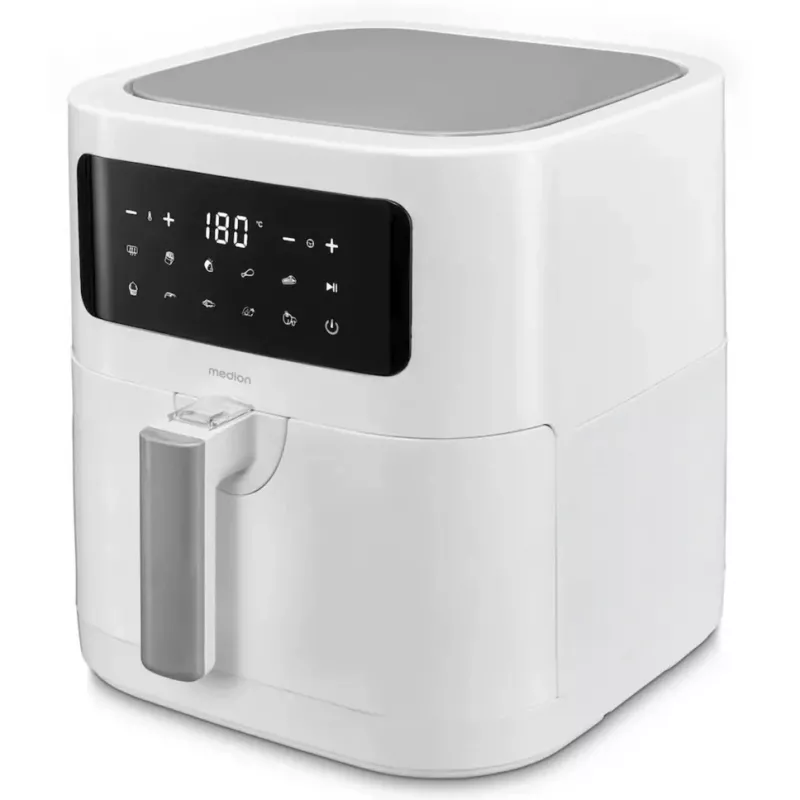 MEDION Air Fryer Life MD 11740 E40 XL (Matte White, 2150 W, 5.2 L krepšelis)