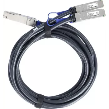 BlueLAN suderinamas NVIDIA 980-9I98G-00H01A pasyvus 200Gb/s QSFP56 į 2x100Gb/s QSFP56 InfiniBand HDR tiesioginio prijungimo atšakos kabelis, 2 metrai, AWG26