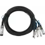BlueLAN Passive Direct Attach Breakout Cable, 100GBASE-CR4 QSFP28 į 4x25GBASE-CR SFP28, 3m, AWG26, suderinamas su NVIDIA 980-9I48U-00C02A