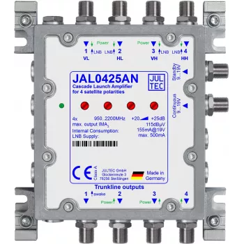 JULTEC JAL0425AN SAT Cascade Booster Amplifier su maitinimo šaltiniu