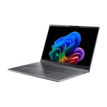 Acer Aspire 16 AI nešiojamas kompiuteris - 16 inch WUXGA IPS ekranas, Intel Core Ultra 5 125H, 16 GB RAM, 512 GB SSD, plieno pilka