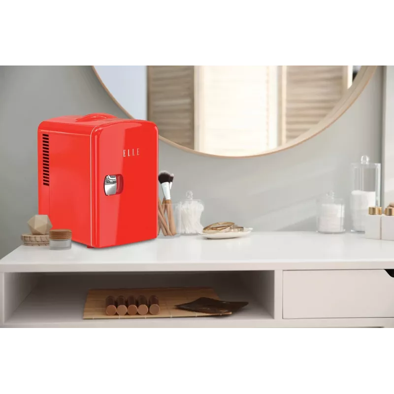 ELLE Home ESDAF101RDEU Mini šaldytuvas 4L Raudonas