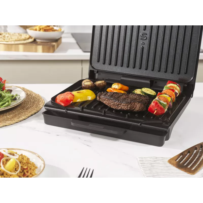 Salter EK6236VDE ActiGrill Everyday Electric Grill, 1000 W, Non-Stick, Black/Silver