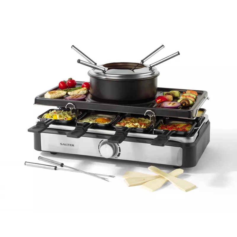 Salter EK4513VDE 2 in 1 Raclette & Fondue Set