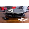 Giles & Posner EK1872GV2VDE Stalo akmeninis raclette grilis - 1200W, 8 asmenims, juoda/pilka