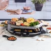 Giles & Posner EK1872GV2VDE Stalo akmeninis raclette grilis - 1200W, 8 asmenims, juoda/pilka