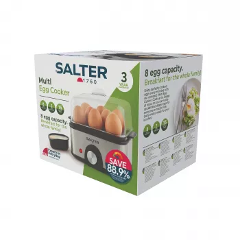 Salter EK6213VDE Multil Egg Cooker - 7 kiaušinių talpa, 350W, juoda/sidabrinė